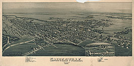 Bird's-eye view of Gainesville in 1891