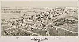 Bird's-eye view of Ladonia in 1891