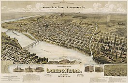 Bird's-eye view of Laredo in 1892