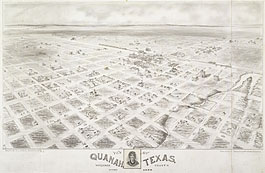 Bird's-eye view of Quanah in 1890