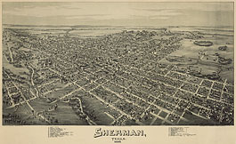 Bird's-eye view of Sherman in 1891