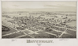 Bird's-eye view of Whitewright in 1891
